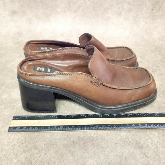MIA Womens   Size 8 Brown  Slip On 3" Block Heel Mules - Picture 4 of 10